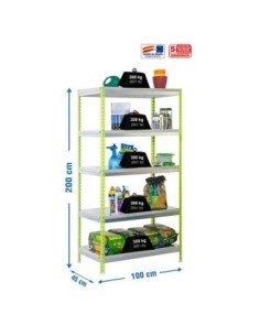 Estantería SIMONGARDEN bricoforte 1004-5 verde/galvanizada