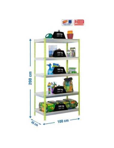 Estantería SIMONGARDEN bricoforte 1004-5 verde/galvanizada