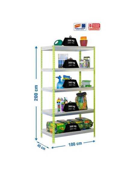 Estantería SIMONGARDEN bricoforte 1004-5 verde/galvanizada