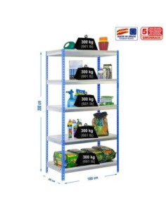 Estantería de Jardín SIMONGARDEN bricoforte 1006-5 azul/galvanizada