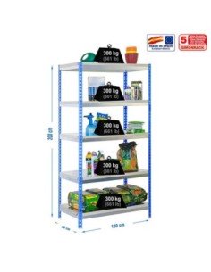 Estantería de Jardín SIMONGARDEN bricoforte 1006-5 azul/galvanizada