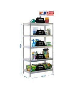 Estantería de Jardín SIMONGARDEN bricoforte 1006-5 gris/galvanizada