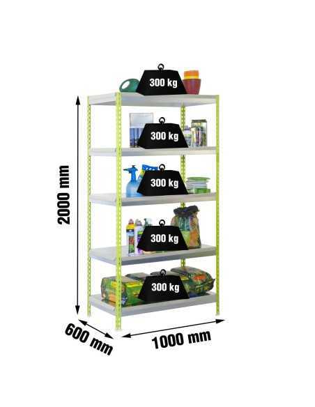 Estantería SIMONGARDEN bricoforte 1006-5 verde/galvanizada