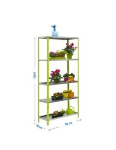 Estantería SIMONGARDEN comfort 5/300 verde/galvanizada