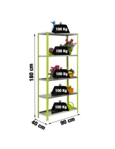 Estantería SIMONGARDEN comfort 5/400 verde/galvanizada