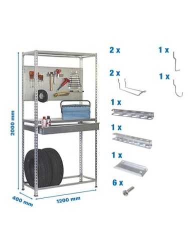 Estantería SIMONRACK Pack simonracing box megapl 3/400 galva+ 9accs