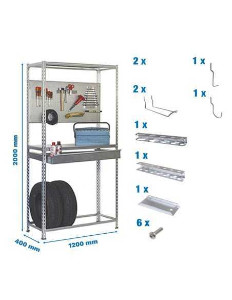 Estantería SIMONRACK Pack simonracing box megapl 3/400 galva+ 9accs