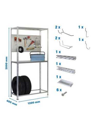 Estantería SIMONRACK Pack simonracing megaplus 3/400 galva+ 9accs