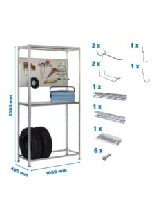 Estantería SIMONRACK Pack simonracing plus 3/400 galva+ 9accs