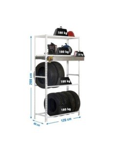 Estantería SIMONGARAGE box megaplus 4/400 blanco