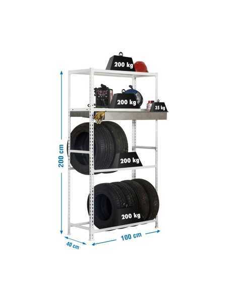 Estantería SIMONGARAGE box plus 4/400 blanco