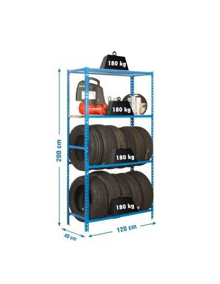 Estantería SIMONGARAGE megaplus 4/400 azul/galva