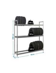 Estantería SIMONRACK Autoforte 1504-3 galvanizado | Estantería para neumáticos SimonRack sin tornillos
