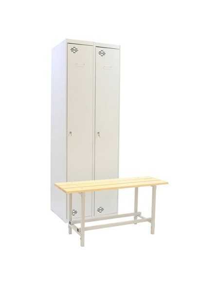 Armario Taquilla Simonlocker diy sin 2/2 300 (ini+addi+bench) gris