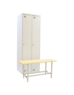 Armario Taquilla Simonlocker diy sin 2/2 400 (ini+addi+bench) gris