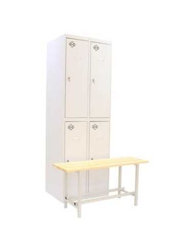 Armario Taquilla Simonlocker diy tan 2/4 300 (ini+addi+bench) gris