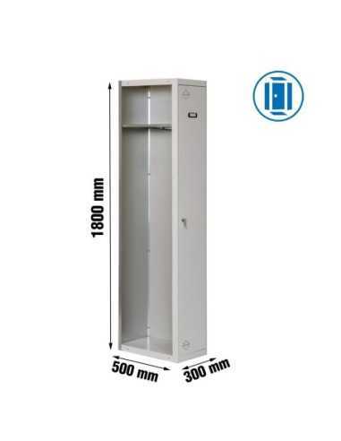 Armario Metálico SIMONRACK Simonlocker Profesional dism.single 1/1 300 addi gris | Taquilla metálica SimonLocker para vestuarios