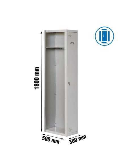 Armario Metálico SIMONRACK Simonlocker Profesional dism.single 1/1 300 addi gris | Taquilla metálica SimonLocker para vestuarios