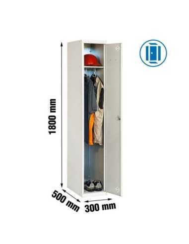 Armario Metálico SIMONRACK Simonlocker Profesional dism.single 1/1 300 ini gris | Taquilla metálica SimonLocker para vestuarios 