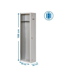 Armario Metálico SIMONRACK Simonlocker Profesional dism.single 1/1 400 addi gris | Taquilla metálica SimonLocker para vestuarios