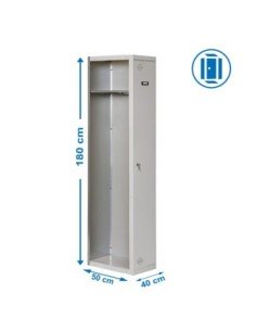 Armario Metálico SIMONRACK Simonlocker Profesional dism.single 1/1 400 addi gris | Taquilla metálica SimonLocker para vestuarios