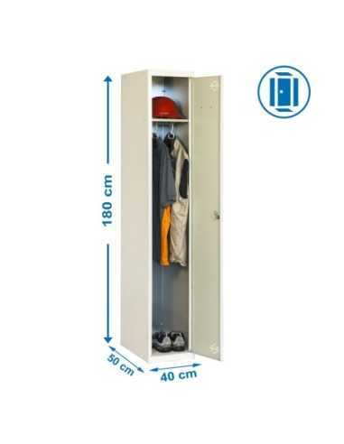 Armario Metálico SIMONRACK Simonlocker Profesional dism.single 1/1 400 ini gris | Taquilla metálica SimonLocker para vestuarios 