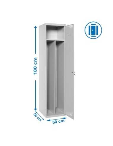 Armario Metálico SIMONRACK Simonlocker Profesional dism.single-div 1/1 500 ini gris | Taquilla metálica SimonLocker para vestuar