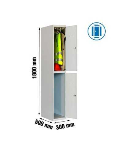 Armario Metálico SIMONRACK Simonlocker Profesional dism.tandem 1/2 300 ini gris | Taquilla metálica SimonLocker para vestuarios 