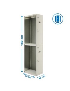 Armario Metálico SIMONRACK Simonlocker Profesional dism.tandem 1/2 400 addi gris | Taquilla metálica SimonLocker para vestuarios