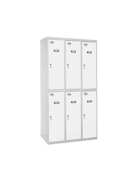 Taquilla Consigna SIMONRACK Simonlocker profesional dism.tandem 3/6 300 (900) gr/bl | Taquilla metálica SimonLocker para vestuar