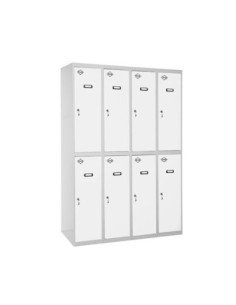 Taquilla Consigna SIMONRACK Simonlocker profesional dism.tandem 4/8 300 (1200) gr/bl | Taquilla metálica SimonLocker para vestua