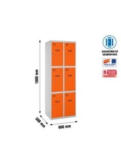 Taquilla Consigna SIMONRACK Simonlocker desm. 3 puertas 2/6 300 (600) gr/na | Taquilla metálica SimonLocker para vestuarios y of