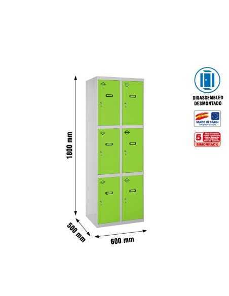Taquilla Consigna SIMONRACK Simonlocker desm. 3 puertas 2/6 300 (600) gr/ve | Taquilla metálica SimonLocker para vestuarios y of