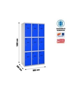 Taquilla Consigna SIMONRACK Simonlocker desm. 3 puertas 3/9 300 (900) gr/az | Taquilla metálica SimonLocker para vestuarios y of