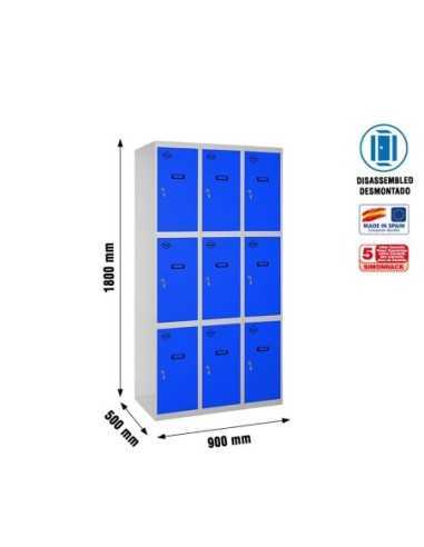 Taquilla Consigna SIMONRACK Simonlocker desm. 3 puertas 3/9 300 (900) gr/az | Taquilla metálica SimonLocker para vestuarios y of