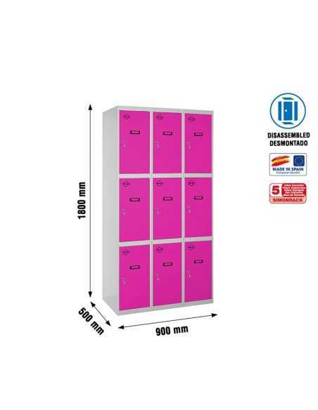 Taquilla Consigna SIMONRACK Simonlocker desm. 3 puertas 3/9 300 (900) gr/rs | Taquilla metálica SimonLocker para vestuarios y of