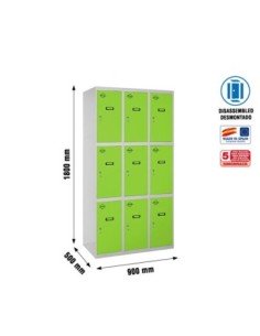 Taquilla Consigna SIMONRACK Simonlocker desm. 3 puertas 3/9 300 (900) gr/ve | Taquilla metálica SimonLocker para vestuarios y of