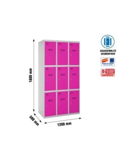 Armario Taquilla SIMON LOCKER desm. 3 puertas 3/9 400 (1200) gr/rs 2
