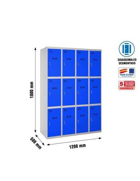 Taquilla Consigna SIMONRACK Simonlocker desm. 3 puertas 4/12 300 (1200) gr/az | Taquilla metálica SimonLocker para vestuarios y 