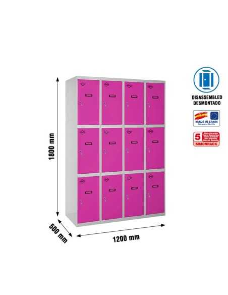 Taquilla Consigna SIMONRACK Simonlocker desm. 3 puertas 4/12 300 (1200) gr/rs | Taquilla metálica SimonLocker para vestuarios y 