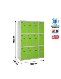 Armario Taquilla SIMON LOCKER desm. 3 puertas 4/12 400 (1600) gr/ve 2