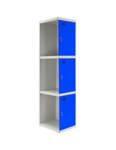 Armario Taquilla SIMON LOCKER Profesional dism.3 puerta 1/3 300 adi Gris/Azul