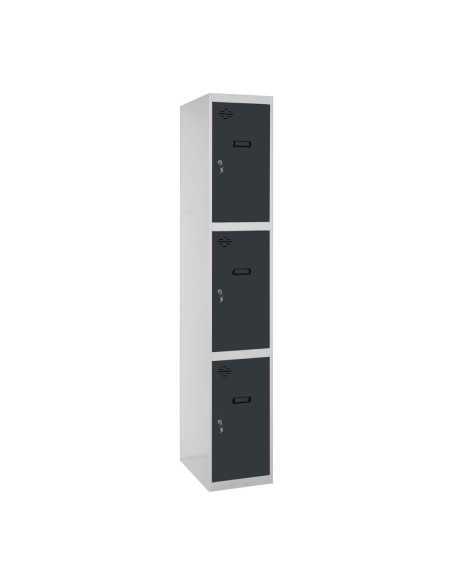 Armario Taquilla Simonlocker Profesional dism.3 puerta 1/3 300 in gr/an | Taquilla metálica SimonLocker para vestuarios y oficin