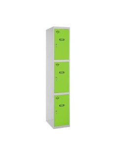 Armario Taquilla SIMON LOCKER Profesional dism.3 puerta 1/3 300 in Gris/Verde