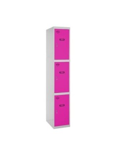 Armario Taquilla SIMON LOCKER Profesional dism.3 puerta 1/3 400 in Gris/Rosa