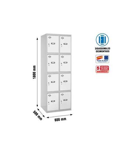 Taquilla Consigna SIMONRACK Simonlocker desm. 4 puertas 2/8 300 (600) gr/bl | Taquilla metálica SimonLocker para vestuarios y of
