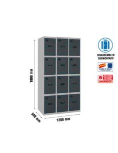 Taquilla Consigna SIMONRACK Simonlocker desm. 4 puertas 3/12 300 (900) gr/an | Taquilla metálica SimonLocker para vestuarios y o