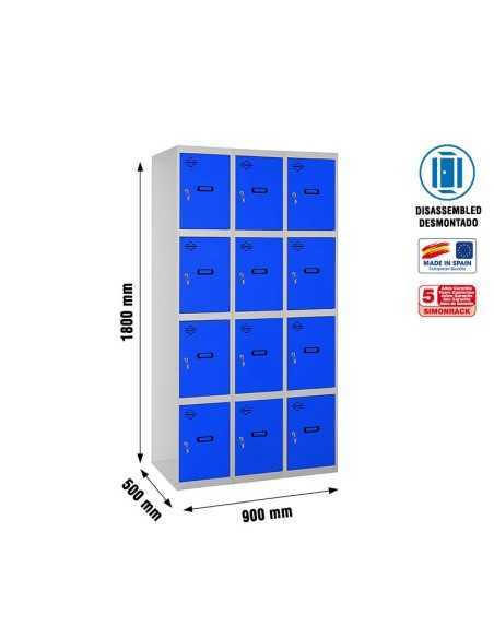 Taquilla Consigna SIMONRACK Simonlocker desm. 4 puertas 3/12 300 (900) gr/az | Taquilla metálica SimonLocker para vestuarios y o