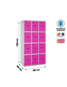 Taquilla Consigna SIMONRACK Simonlocker desm. 4 puertas 3/12 300 (900) gr/ro | Taquilla metálica SimonLocker para vestuarios y o