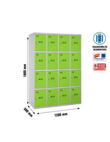 Taquilla Consigna SIMONRACK Simonlocker desm. 4 puertas 4/16 300 (1200) gr/ve | Taquilla metálica SimonLocker para vestuarios y 